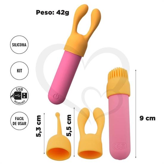 Bala vibradora con cabezales intercambiables